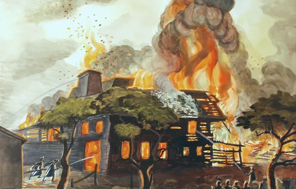 Picture 1929, Charles Ephraim Burchfield, Pyramid of Fire