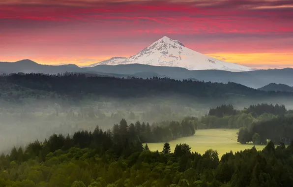 Picture Oregon, Mount Hood, Sandy River Valley, Jonsrud Viewpoint