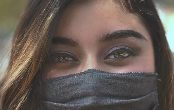 Picture girl, eyes, face, mask, covid19