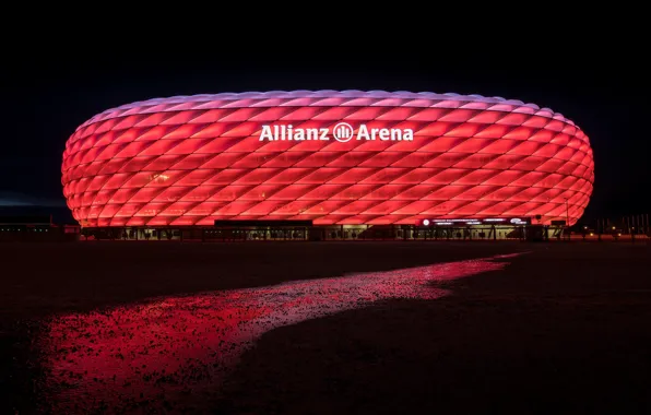 Picture Germany, Munich, backlight, stadium, Allianz Arena