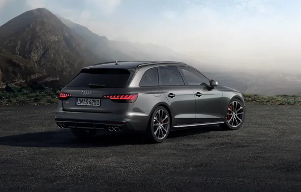 Picture clouds, mountains, Audi, universal, 2019, A4 Avant, S4 Before