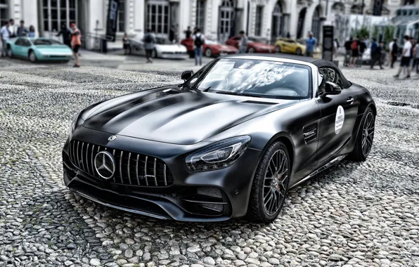Picture black, Roadster, sports car, Mercedes-AMG GT