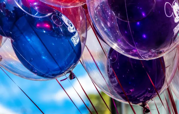 Picture balls, tape, balloons, mood, holiday, balls, bright, positive, purple, emblem, colorful, blue, shiny, rope, blue …