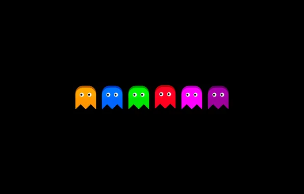 Picture style, game, Wallpaper, minimalism, monsters, black background, widescreen, nostalgia, cool, on the desktop, best, creeps, …