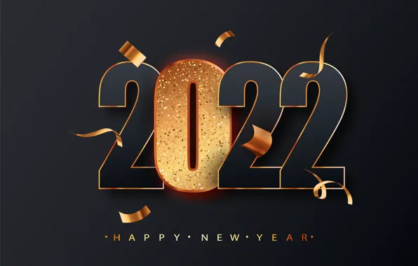 Picture figures, New year, the dark background, 2022