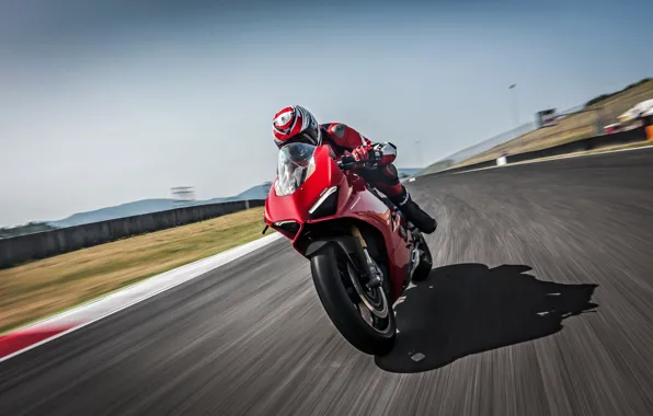 Picture Speed, Lights, Track, Ducati, 2018, Panigale, Sportbike, V4 S, Ducati Panigale V4 S