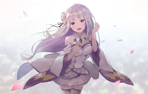 Wallpaper girl, smile, Emilia, From scratch, Re Zero Kara Hajime Chip Isek  Or Seikatsu, Life In The Alternative World From Scratch images for desktop,  section сёнэн - download