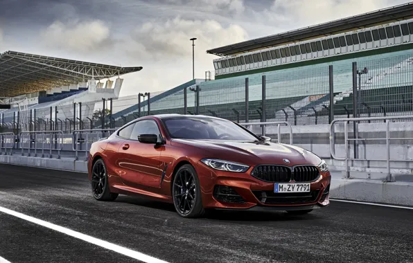 Picture coupe, BMW, Parking, Coupe, 2018, 8-Series, dark orange, M850i xDrive, Eight, G15