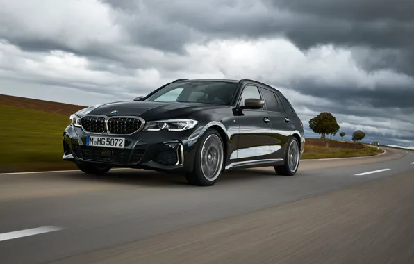 Picture clouds, black, BMW, 3-series, universal, 3P, 2020, 2019, G21, M340i xDrive Touring
