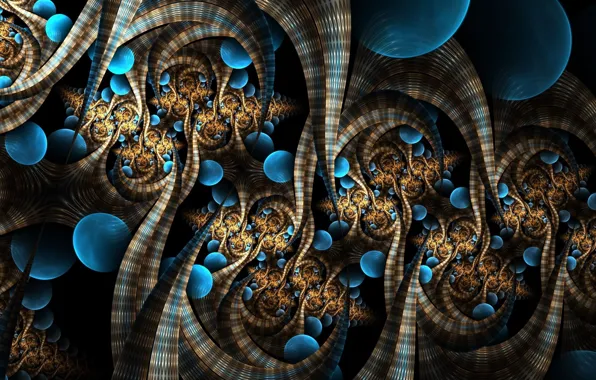 Picture patterns, fractals, weave, patterns, fractals, blue balls, blue balls, geometry shapes, shape geometry, interlacing