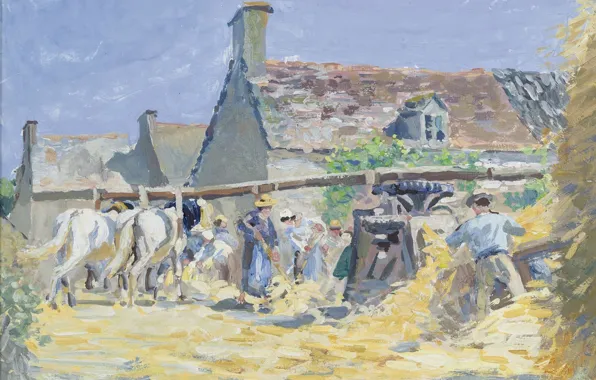 Picture 1876, Haymaking in Monfumo, Ludovic Piette, Louis Plett