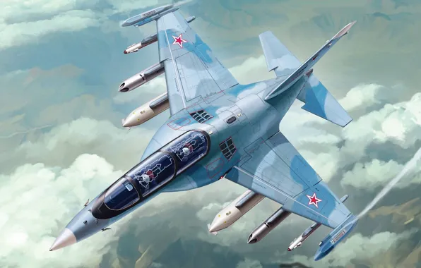 Picture The Russian air force, Yakovlev, The Yak-130, Russian combat training aircraft
