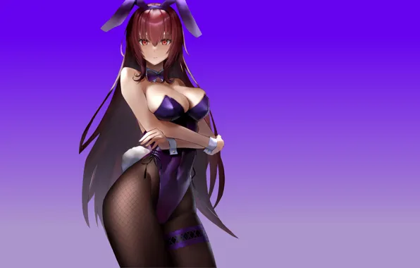 Picture girl, sexy, cleavage, Anime, boobs, pretty, lady, breasts, bunny, bunny girl, fate, fate stay