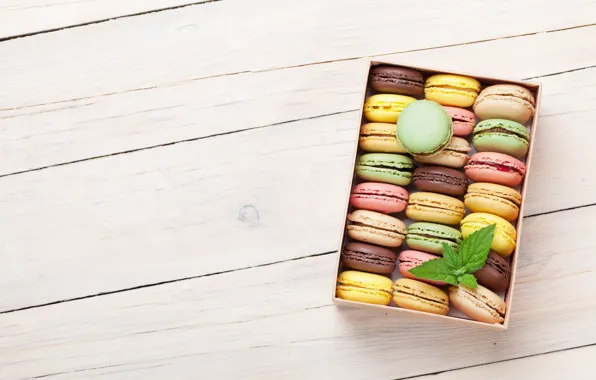 Picture box, cookies, color, almond, Evgeny Karandaev