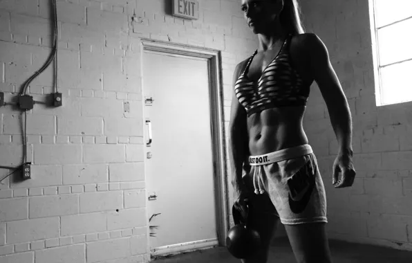 Picture white, black, blonde, door, workout, fitness