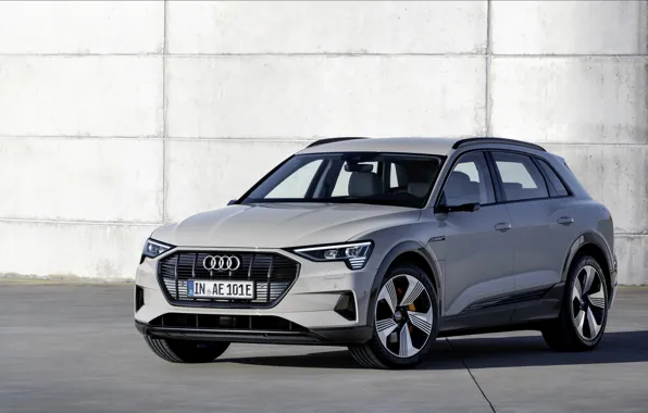 Picture grey, wall, Audi, E-Tron, 2019