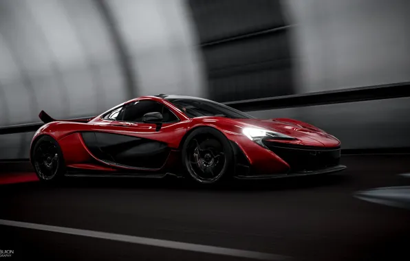 Picture Red, Auto, The game, Machine, Red, Car, Supercar, McLaren P1, Game Art, Forza Horizon 4, …