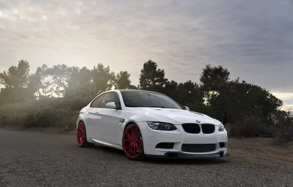 Picture BMW, Red, E92, Wheels, M3