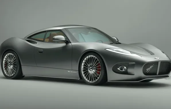 Picture the concept, grey background, Spyker, sports coupe, Venator, 2021, Spyker B6 Venator