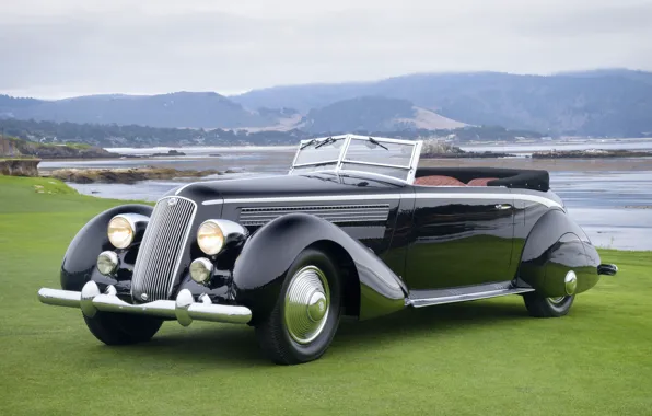Picture Convertible, Classic, Lancia, Chrome, Classic car, 1936, Lancia Astura Cabriolet, Type "The Mouth"