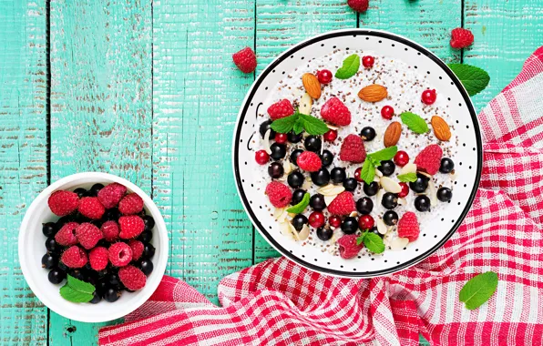 Picture berries, Breakfast, nuts, yogurt, granola, Timolina