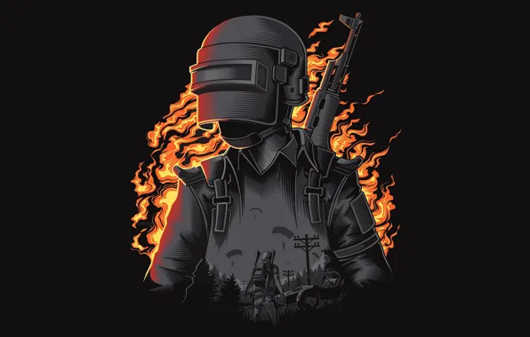 Picture background, soldiers, helmet, PlayerUnknown's Battlegrounds
