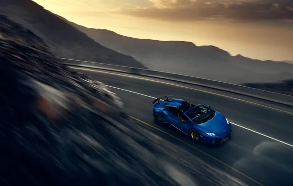 Picture speed, Lamborghini, Spyder, 2018, Performante, Huracan
