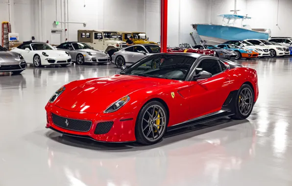 Picture Ferrari, Red, Car, Auto, 599, 599 GTO, GTO, V12, garage, Italian, Ferrari 599 GTO