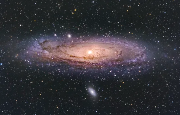 Picture space, stars, andromeda galaxy