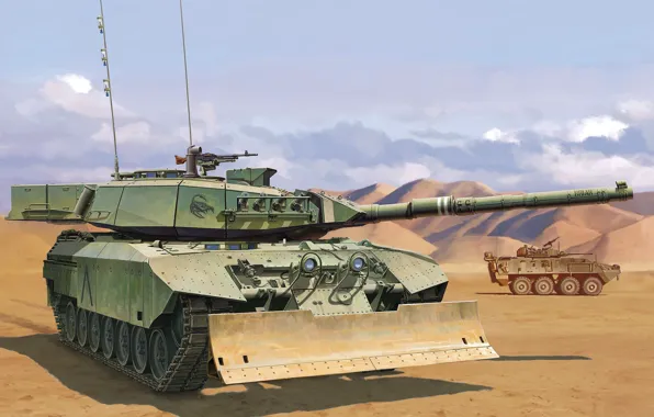 Picture Art, Leopard C2 MEXAS, Dozer Blade, Canadian MBT