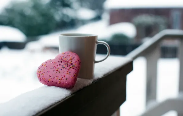 Picture winter, cookies, mug