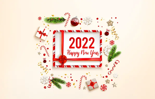 Picture branches, background, gift, patterns, tree, figures, New year, new year, 2022