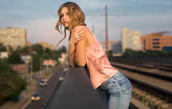 Picture ass, look, Girl, jeans, Dmitry Shulgin, Karina Tikhon