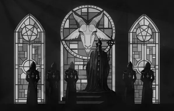 Picture Church, Ghost, the altar, art, band, nameless ghouls, Baphometh, occult, the occult, Papa Emeritus