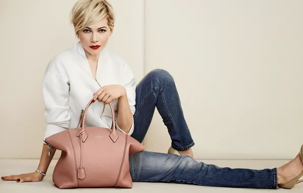 Picture look, girl, pose, bag, Michelle Williams