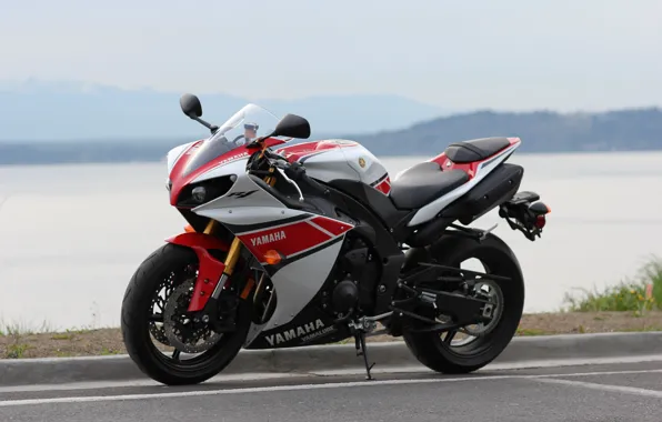 Picture Red, Yamaha, Black, White, YZF-R1