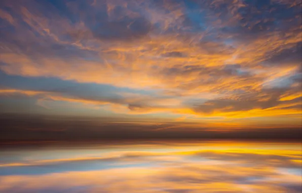 Picture sea, beach, summer, the sky, sunset, reflection, summer, beach, sky, sea, sunset, seascape, beautiful, reflection