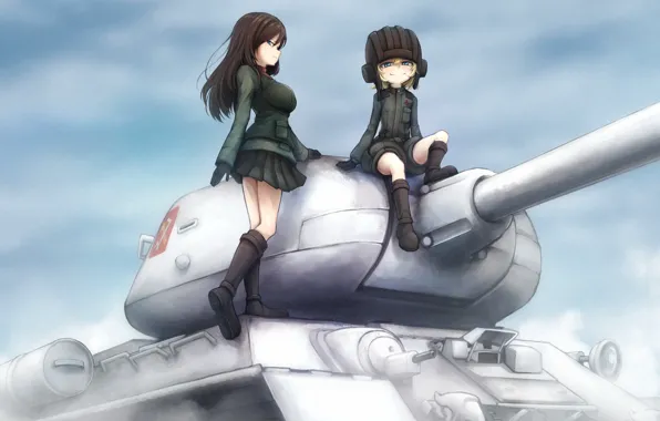Picture Two, Girls, Tank, Nonna, Girls and Panzer, T-34-85, Katyusha