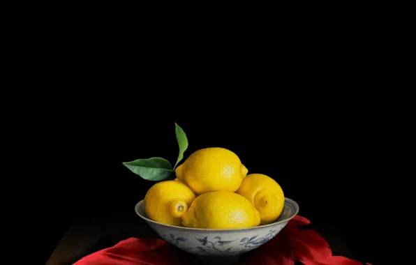 Picture still life, table, decoration, cloth, limes
