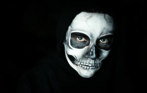 Picture face, skull, makeup