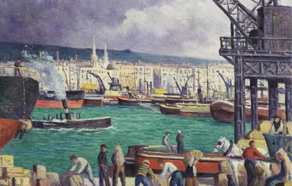 Picture picture, the urban landscape, 1913, Maximilien Luce, Maximilien Luce, Rouen. Port