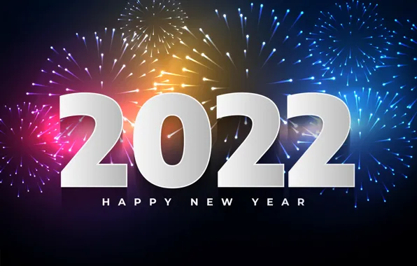 Picture background, salute, colorful, figures, New year, new year, happy, fireworks, figures, sparkling, 2022