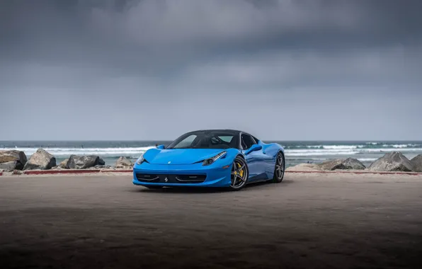 Picture Ferrari, 458, Blue