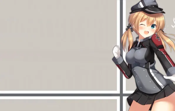 Picture girl, sexy, Anime, green eyes, long hair, beautiful, pretty, erotic, blonde, attractive, handsome, Prinz Eugen, …