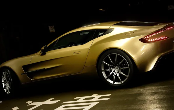 Picture Aston Martin, One 77, Gold (Metal)