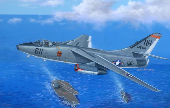 Picture art, Bomber, Douglas, Deck, The carrier, A-3 Skywarrior