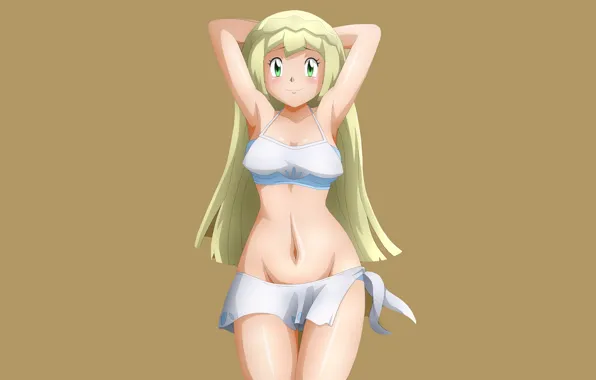 Picture girl, sexy, cleavage, long hair, boobs, anime, beautiful, pretty, blonde, pokemon, breasts, attractive, handsome, mini …