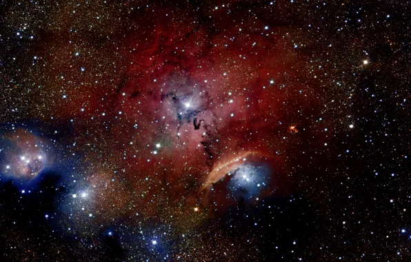 Picture Stars, Nebula, Constellation of Sagittarius, VLT Survey Telescope, Emission nebula, H II Region, Sharpless 29, …