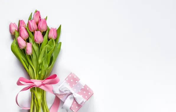 Picture gift, bouquet, tulips, Pink, congratulations, Diliana Nikolova