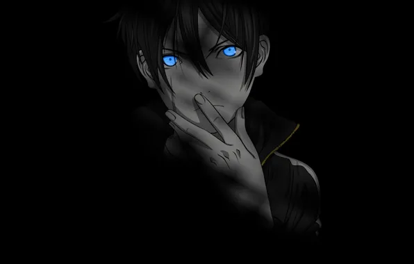Picture look, night, hand, shadow, guy, A Homeless God, Noragami, Yato